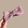Grampo de Banana com Laço de Lã para Outono e Inverno para Mulheres com Rabo de Cavalo Alto na Parte de Trás da Cabeça, Elegante Grampo de Tubarão Prendedor de Cabelo