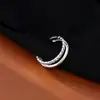 2024 nuevo anillo de doble capa para mujer, anillo de dedo índice de moda, anillo de nicho con sentido del diseño, anillo de cadena de verano ins