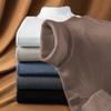 Suéter de cuello alto para hombre, suéter de punto de moda para otoño e invierno, suéter de oveja grueso, camisa interior cálida de color sólido