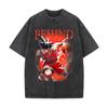 Camiseta con estampado digital para hombre y mujer, de verano, informal, combinable, de marca, holgada, estilo retro, animación antigua, moda nacional.