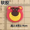 LOTSO oso de fresa pegamento suave de PVC oso de fresa trasero pedo accesorios de licencia de conducir COCHE DE JUGUETE respaldo de asiento Gancho pegatina de dibujos animados