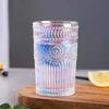 Vaso de Vidrio de Girasol Vidrio Repujado Retro Vaso de Agua Taza de Café Taza para el Hogar Taza de Té de Recuerdo Regalo de Vacaciones
