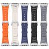 Correa para Apple Watch Adecuada para Iwatch11 Correa de Reloj 49mm con Orificios de Ventilación S10 Acero Inoxidable Fluororubber