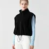 Chaleco de forro polar transfronterizo de otoño e invierno, chaqueta casual para mujer, a prueba de viento y cálido, adecuado para correr, deportes y fitness, top con cremallera completa