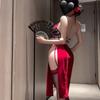 Gato Divertido Lencería Sexy Cheongsam Uniforme Sexy Femenino Adulto Diversión Pijama Femenino Cama Provocación Sexy