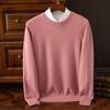 Suéter Masculino, Novo Estilo Outono e Inverno, Suéter de Malha Tamanho Grande com Gola Redonda em V, Suéter Masculino para Negócios, Camiseta de Base