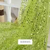 Tela de Lentejuelas / Lentejuelas Densas / Malla Bordada con Lentejuelas Doradas con Colgantes de Lentejuelas Cuentas Fondo de Boda Tela Decorativa