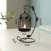 Estilo Ins Corazón de Niña Romántico Hierro Estrella Adornos Candelabro Decoración de Cama de Dormitorio Luz Nocturna de Aromaterapia Candelabro para el Hogar