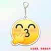 Chaveiro Pingente de Bolsa Pacote de Expressões Emoji Livro Vermelho Pequeno Acrílico Criativo Sorriso Mal-Humorado Tendência Fofo Divertido Decoração