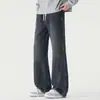 Ropa de Hombre Shanggu Retro Americano Cordón Micro-Acampanado Jeans Caída Holgado Adelgazante Pantalón de Campana Nueva Tendencia