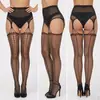 Medias de Red de Cuatro Vías con Abertura en la Entrepierna, Pantalones de Red Sexys con Liguero para Comercio Transfronterizo, Medias Eróticas de Malla Hueca de Alta Elasticidad