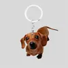 Llavero de Acrílico de Cachorro de Dibujos Animados Transfronterizo 2D para Vacaciones Colgante Plano para Actividad Regalo Pequeño Colgante Creativo para Mochila