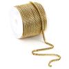 Fabricante em estoque caixa de aço inoxidável corrente revestimento a vácuo ouro real retenção de cor colar DIY suéter corrente pulseira