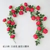 Cipó de Rosa Artificial para Decoração de Loja, Decoração de Jardim, Flor de Rosa Falsa, Flor Pendente de Casamento, Cipó Enrolado
