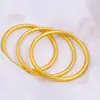 Pulsera Imitación Oro Arena 18K para Mujer Transmisión en Vivo Douyin 4N5N Pulsera de Herencia Método Antiguo Anillo Liso Oro Simulado Pulsera Maciza