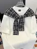 Chal a Cuadros Falso Dos Piezas Camiseta de Manga Corta para Hombre, Tendencia de Verano Marca Holgada Media Manga Diseño Limpio Top