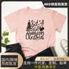 Camiseta Fashion Interessante Transfronteiriça 180g Presente de Natal Árvore Coração Top Retrô Roupas de Arte Apenas Uma