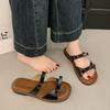 Pantuflas de Verano para Mujer Súper Populares y Hermosas para Usar al Aire Libre, Nuevas Chanclas Planas Estilo Francés 2026 para Combinar con Vestidos, Sandalias de Playa para Mujeres Embarazadas