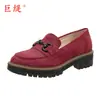 Juti em Estoque 2026 Nova Primavera Comércio Exterior Tamanho Grande Sapatos Femininos de Solado Grosso, Mocassins Modernos e Confortáveis para Mulheres