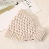 Banda para el cabello de lana tejida a mano para otoño e invierno, gorro de lana con protección para los oídos, banda para el cabello de ala ancha, accesorios para el cabello, tocado para mujer