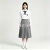 Uniforme escolar de estilo universitario, traje gris, unisex, adecuado para estudiantes de secundaria y primaria, se usa como uniforme de clase, para el día del deporte, actuaciones corales y recitaciones