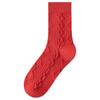Meias grandes vermelhas novas de outono e inverno mesmo par do ano da cobra do Livro Vermelho meias da moda ins deste ano meias da maré da vida algodão meias Zhuji atacado