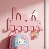 Ganchos de Metal para Colgar Dibujos Animados Transfronterizos, Ganchos Negros Creativos para Ropa Montados en Pared Sin Taladro, Ganchos de Pared Adhesivos para Ropa