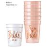 Despedida de Soltera Equipo novia dama de honor taza Rosa Macarrón Corona taza novia