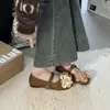Elegantes Zapatos Mary Jane para Mujer con Exquisito Diseño de Una Correa, Decoración Floral Estilo Hada, Zapatos de Una Sola Hebilla Antideslizantes de Boca Baja para Primavera