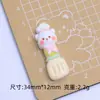 Fofo Urso Louça Brinquedo de Comida Desenho Animado Artesanal DIY Acessórios de Joia Cola de Creme Resina Pequenos Acessórios Material para Presilha de Cabelo