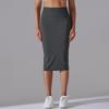 Liquidação: Saia Midi Esportiva Casual com Fenda para Mulheres, Ajuste Slim, Amiga da Pele, Alta Elasticidade
