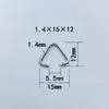 Adecuado para Fabricantes para Suministrar Hebilla Triangular Abierta de Metal Hierro Acero Inoxidable Hebilla Triangular Gancho para Joyería DIY