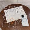 Funda Simple para Teléfono Adecuada para Apple 17Promax Funda Magnética de Alta Transparencia para iPhone16 con Anillo Delgado Estilo Japonés y Coreano Cubierta Protectora