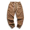 Pantalones de pana ajustados de moda para hombre, estilo chino, para primavera y otoño, pantalones casuales tipo harén de color liso, estilo retro japonés y coreano, comercio exterior