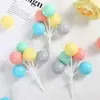 Decorações de Bolo de Aniversário Infantis Tendência Estilo Ins Coreano Urso Pintado à Mão Macarons Coloridos Balões 3D