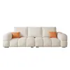 2026 Novo Modelo Sala de Estar Chenille Luxo Leve Minimalista Apartamento Pequeno Estilo Creme Sofá Pequeno Sofá de Tecido para Sala de Estar