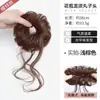 Peruca Pão de Bigode de Dragão Estilo Vintage, Ferramenta Suave para Penteado, Novo Anel de Cabelo Peruca Fofa Estilo Chinês, Pão de Cabelo com Flor para Mulheres