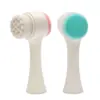 Cepillo Facial de Silicona 3D Cepillo de Limpieza Manual Limpiador Facial Cepillo de Limpieza de Pelo Suave Cepillo de Masaje de Doble Cara Limpieza Profunda