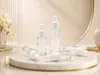 Atacado em estoque do fabricante de frascos de vidro para óleos essenciais de ombro reto de 20ml e 30ml, frascos para sérum de ombro reto e frascos transparentes com conta-gotas de ombro reto