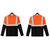 Vestuário de Trabalho para Canteiro de Obras de Comércio Exterior Transfronteiriço, Uniformes de Trabalho para Obras de Administração Rodoviária, Camisetas de Gola Redonda Refletivas de Secagem Rápida, Impressão de Logotipo Personalizado