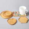 Bandeja de Posavasos de Bambú y Madera Transfronteriza en Stock Base Creativa de Mosaico DIY Bandeja para Maceta de Suculentas de Bambú Almohadilla Aislante de Calor