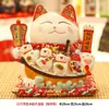 Estatueta de Gato Abrindo Negócios Próspero Tamanho Grande Mão Acenando Automaticamente Recepção Sala de Estar Decoração Gato da Fortuna Presente
