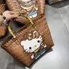Señor. Bolsa Tejida Hecha a Mano Linda de Chen de Tailandia, Bolsa Grande de Capacidad para Mujer, Adecuada para el Trabajo Diario y Uso Casual, Bolso de Mano, Regalo, Esencial para Vacaciones