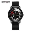 SANDA SANDA 1025 reloj de cuarzo para hombre hueco casual moda movimiento japonés Reloj para hombre