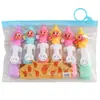 Estrella Fugaz Persona Pluma Fluorescente Alta Apariencia Marcador de Llaves Mini Portátil Set Papelería Lápices de Colores Lindos para Dibujar