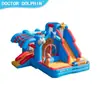 Castillo inflable temático de policía de animales, parque de atracciones para niños, ciudad de juguetes, equipo de parque infantil de circuito de obstáculos, venta directa del fabricante