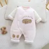 Conjunto de Mariposa para Bebé Recién Nacido 120g Pelele Acolchado, Mono de Botones Laterales para Bebé Recién Nacido, Ropa de Abrigo de Algodón para Otoño e Invierno