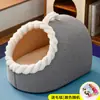 Casa para perro invierno cálida engrosada semi-cerrada sentido de seguridad perro mediano y pequeño cama para perro nido para gato villa de lujo venta al por mayor transfronteriza