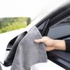 Toalla de gamuza para lavado de autos de doble cara para ventanas de autos sin pelusa de piel de venado paño de limpieza de vellón coral grueso