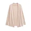 Venta al por mayor de ropa de mujer transfronteriza: Cárdigan de Punto, Nuevo Estilo a la Moda, Holgado y Casual, Color Sólido, Manga Larga, Protector Solar, Top Delgado